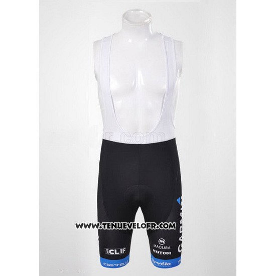 2012 Maillot Ciclismo Garmin Cervelo Blanc et Azur Manches Courtes et Cuissard